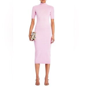 SEROYA Jada Knit Pink Midi Dress